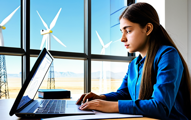 A young, determined individual, fully clothed in modest, appropriate attire, sits focused at a well-organized study desk. Open textbooks, complex diagrams, and a laptop displaying renewable energy schematics surround them. Through a large window, a futuristic, expansive solar power plant gleams under a clear sky, symbolizing inspiration. The person's expression conveys deep concentration and persistent effort in understanding challenging concepts. safe for work, appropriate content, family-friendly, fully clothed, professional photography, perfect anatomy, correct proportions, natural pose, well-formed hands, proper finger count, natural body proportions, high quality, realistic.