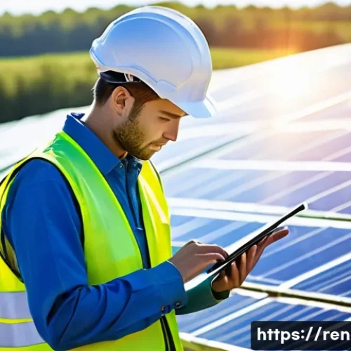 Home 27 신재생에너지발전설비 산업 내 유망 직업 - **Prompt:** A diverse group of young, enthusiastic engineers and technicians, wearing safety helmets...